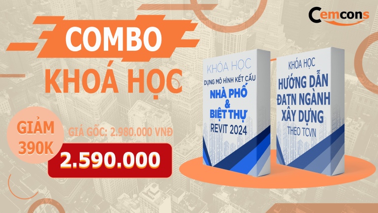 Combo Thiết kế Kết Cấu Và Triển Khai Bản Vẽ Bằng Revit