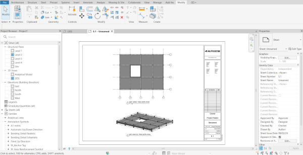 Bản vẽ kết cấu bê tông trên Revit
