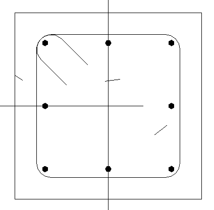 Chọn lệnh Mirror để dối xứng các cốt dọc ở các bên