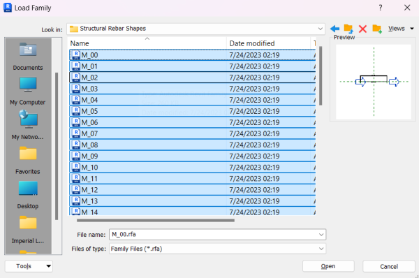 Chọn All và nhấn lệnh Open