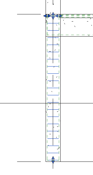 Cốt đai được đặt trong cột ở View mặt đứng