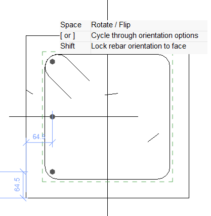 Vị trí đặt cốt dọc trên mặt cắt