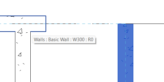 Nhấp vào hai phần tử cần cắt, Revit sẽ tự động cắt bỏ phần thừa, giữ lại đoạn giao nhau