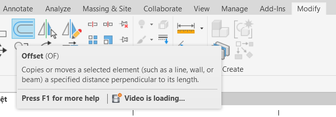Chọn công cụ Offset