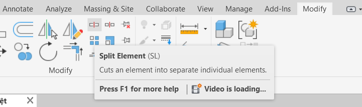Chọn công cụ Split