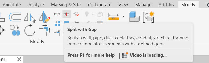 Chọn công cụ Split
