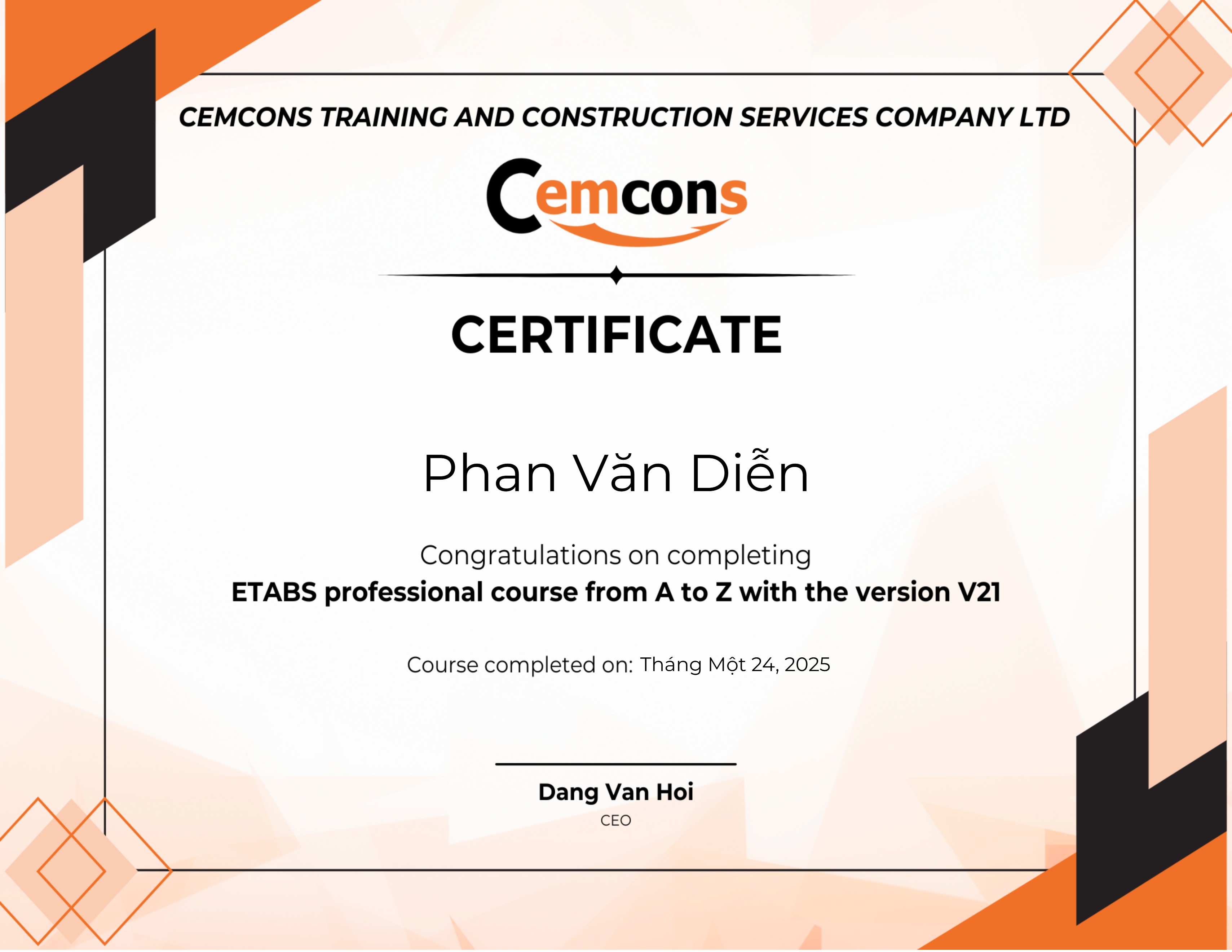 Học phần mềm ETABS thực chiến phiên bản mới nhất V21